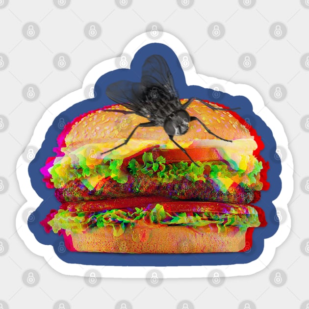 Mosca hamburger Sticker by SilentSpace